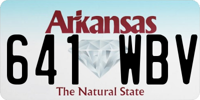 AR license plate 641WBV