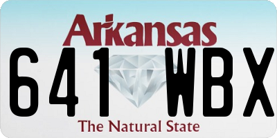AR license plate 641WBX