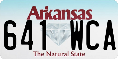 AR license plate 641WCA