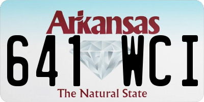 AR license plate 641WCI