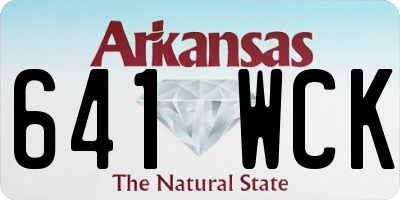 AR license plate 641WCK