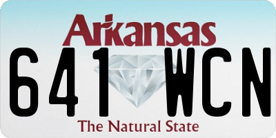 AR license plate 641WCN