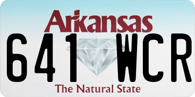 AR license plate 641WCR