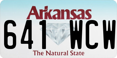 AR license plate 641WCW