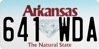 AR license plate 641WDA