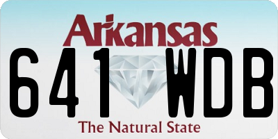 AR license plate 641WDB
