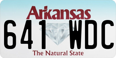 AR license plate 641WDC