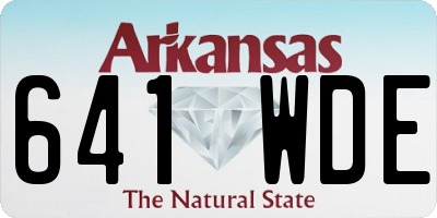 AR license plate 641WDE
