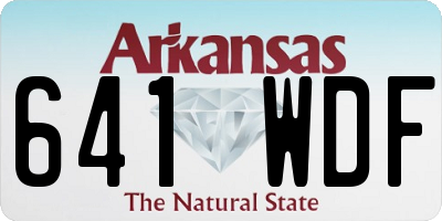 AR license plate 641WDF