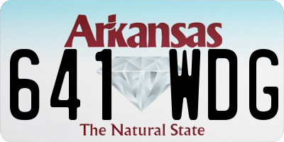 AR license plate 641WDG
