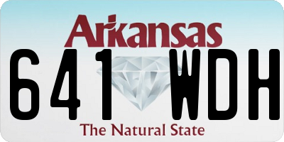 AR license plate 641WDH
