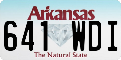AR license plate 641WDI