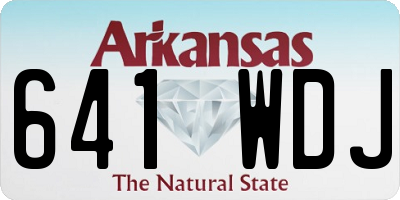 AR license plate 641WDJ