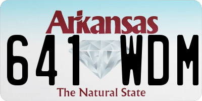 AR license plate 641WDM