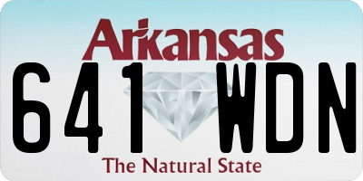 AR license plate 641WDN