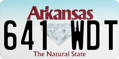 AR license plate 641WDT