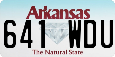 AR license plate 641WDU