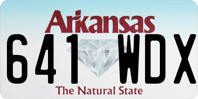 AR license plate 641WDX