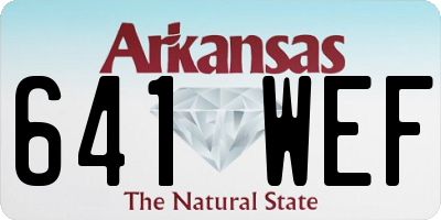AR license plate 641WEF