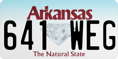 AR license plate 641WEG