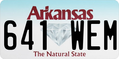 AR license plate 641WEM