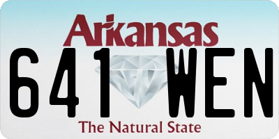 AR license plate 641WEN