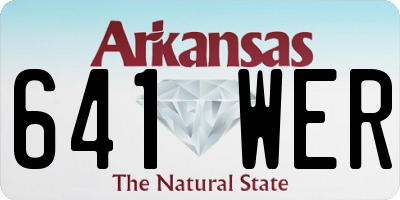 AR license plate 641WER