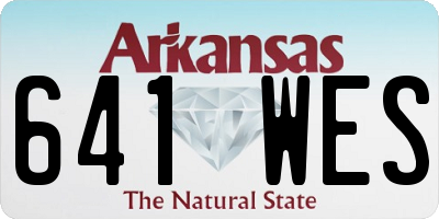 AR license plate 641WES