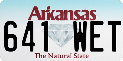 AR license plate 641WET