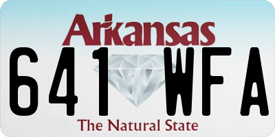 AR license plate 641WFA