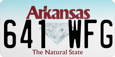 AR license plate 641WFG