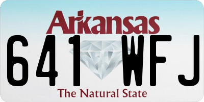 AR license plate 641WFJ