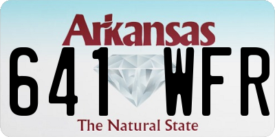 AR license plate 641WFR