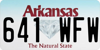 AR license plate 641WFW