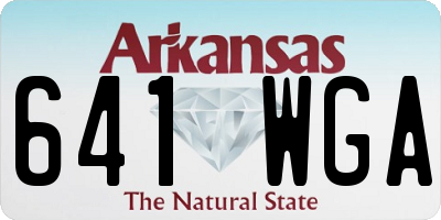 AR license plate 641WGA