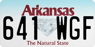 AR license plate 641WGF