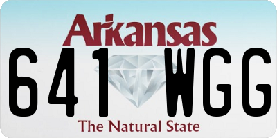 AR license plate 641WGG