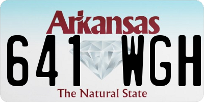 AR license plate 641WGH