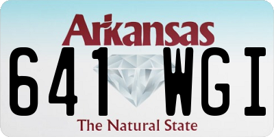 AR license plate 641WGI