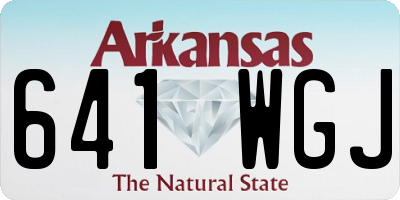AR license plate 641WGJ