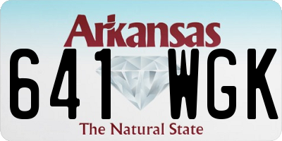 AR license plate 641WGK