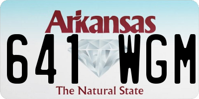 AR license plate 641WGM