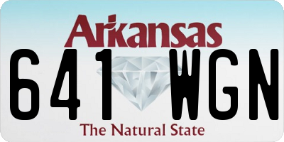AR license plate 641WGN