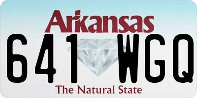 AR license plate 641WGQ