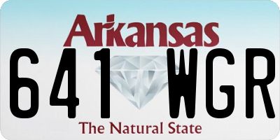 AR license plate 641WGR