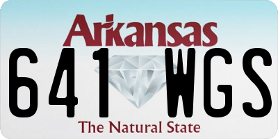 AR license plate 641WGS