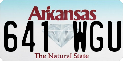 AR license plate 641WGU