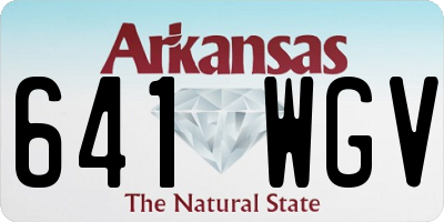AR license plate 641WGV
