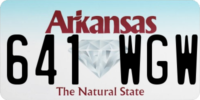 AR license plate 641WGW