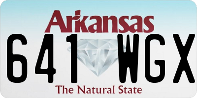 AR license plate 641WGX